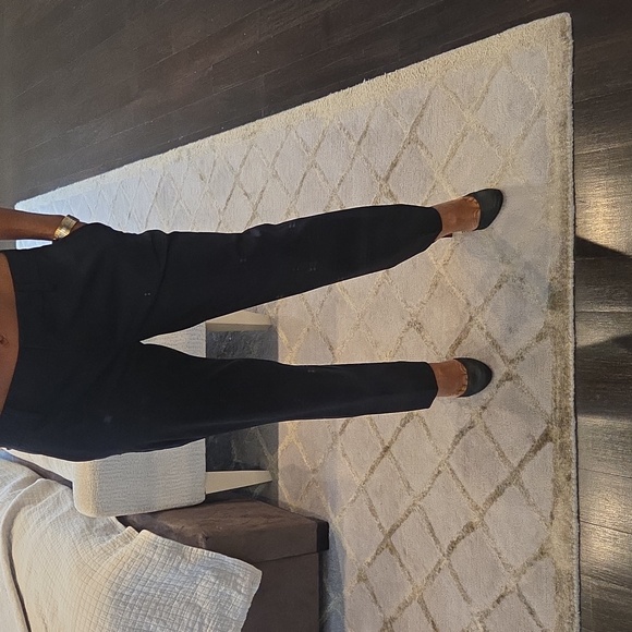 NWT WOMEN'S AUTHENTIC PRADA PANTS TROUSERS VIRGIN WOOL NAVY BLUE SZ 38 $1800 - Picture 1 of 7